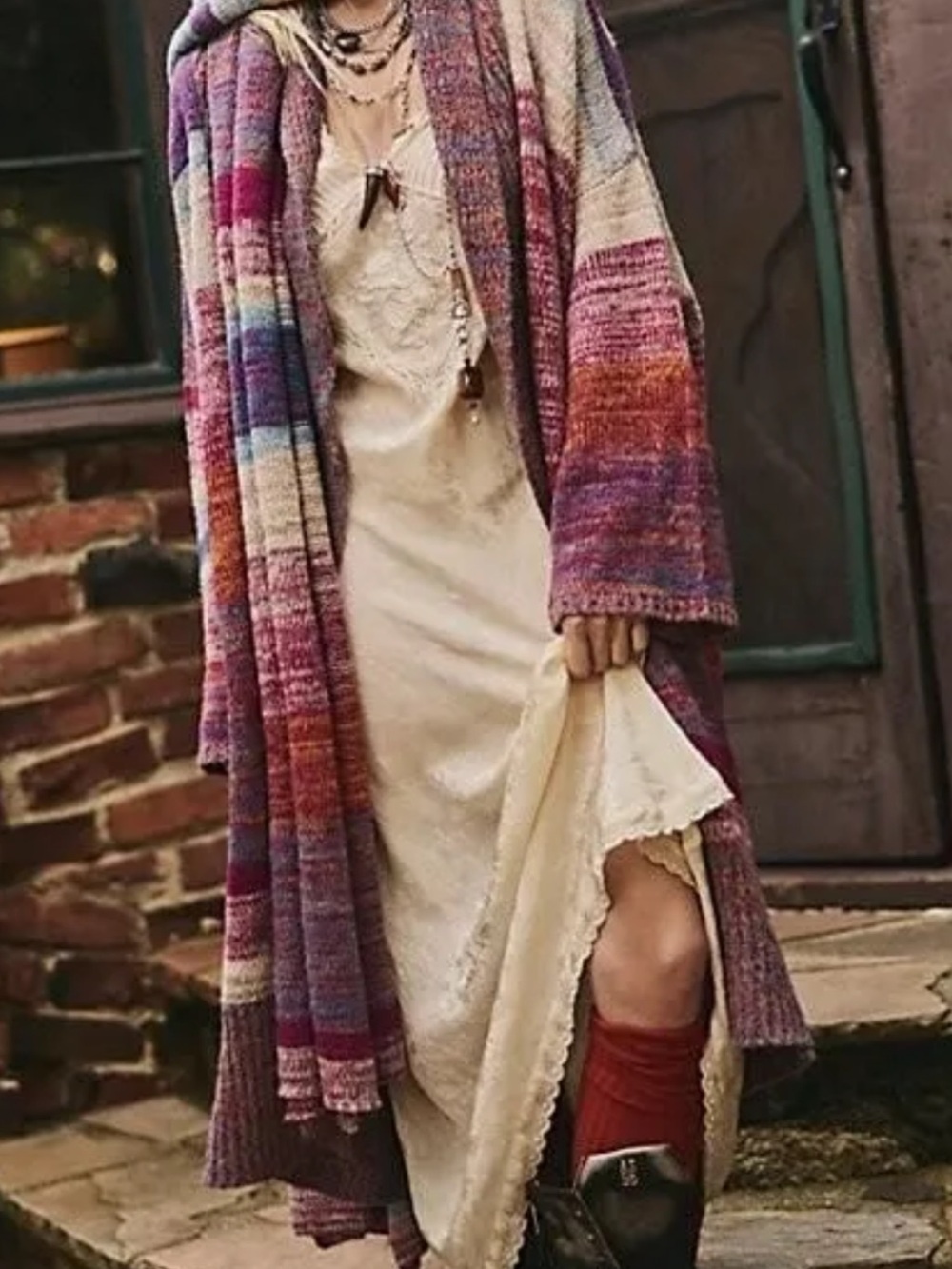 Free People Bali Phoenix Cardigan in Ocean Sunset Combo NWT XL